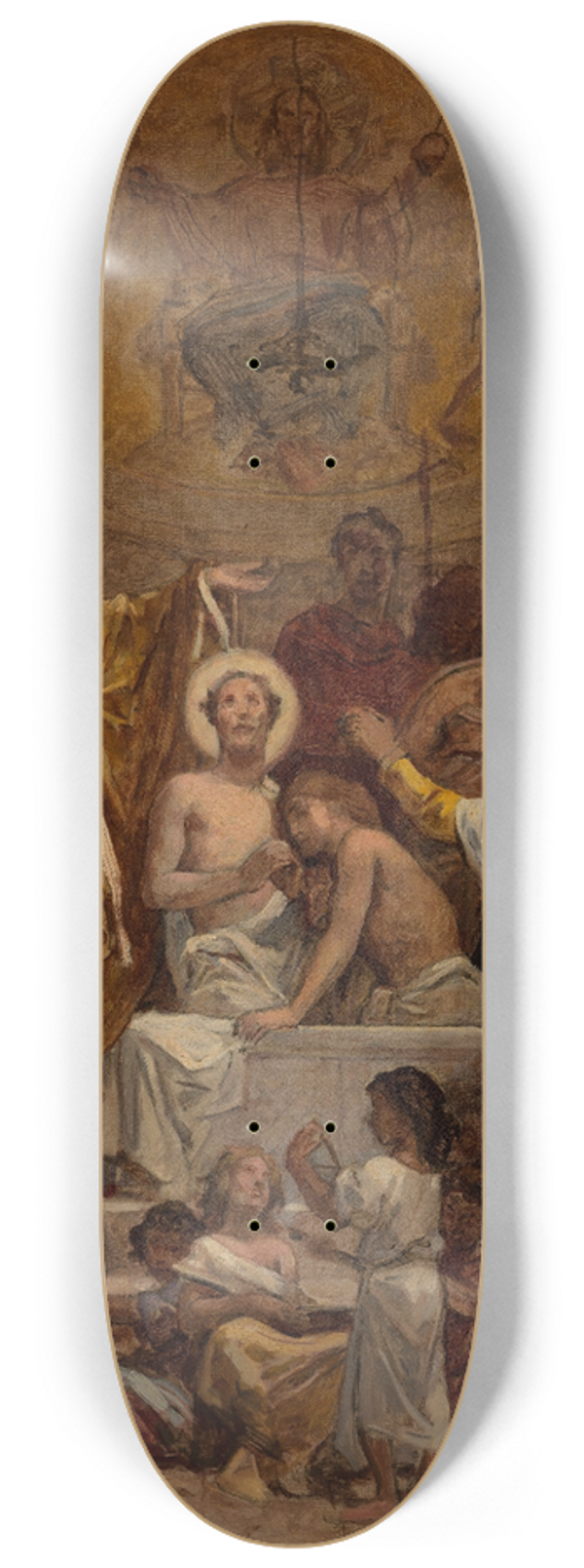 Diogne Maillart - The Baptism of Saint Augustine 8.25 inch art skate deck