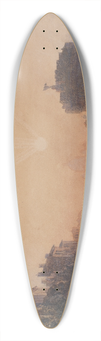 William Wyld - The Castel SantAngelo, Rome, at sunset 39.3 inch art pintail longboard deck