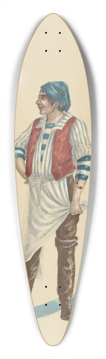 Will R. Barnes - 1-Dan Riordan 39.3 inch art pintail longboard deck