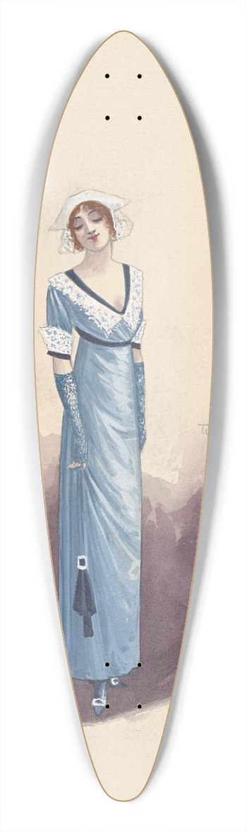 Will R. Barnes - 33-Miss Augarde-Act I 39.3 inch art pintail longboard deck