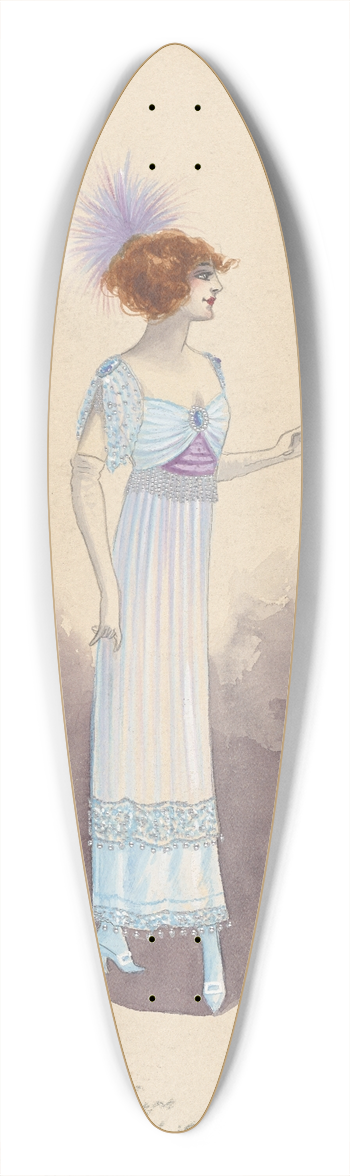 Will R. Barnes - 8-Princes Girls-Act I 39.3 inch art pintail longboard deck