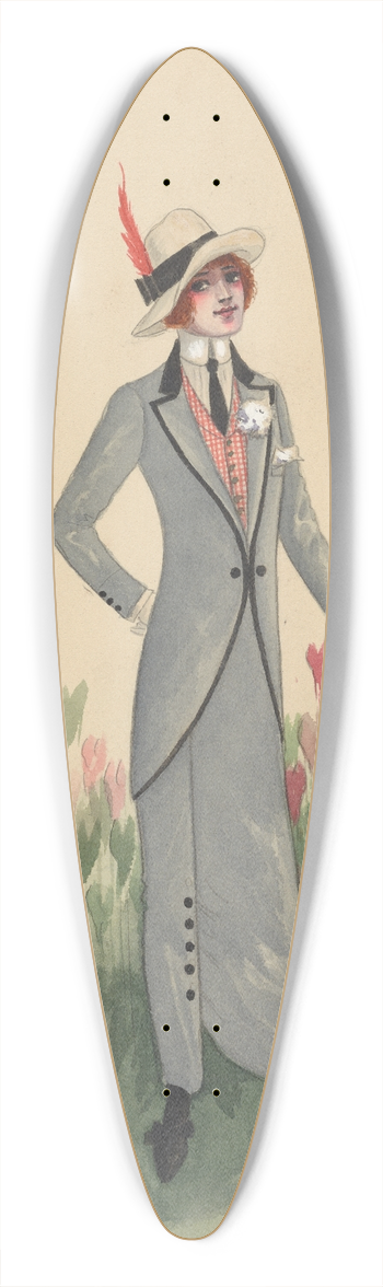 Will R. Barnes - Act I-8 School Teachers 39.3 inch art pintail longboard deck