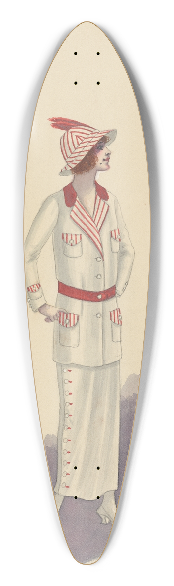 Will R. Barnes - Act II-Army Girls 39.3 inch art pintail longboard deck