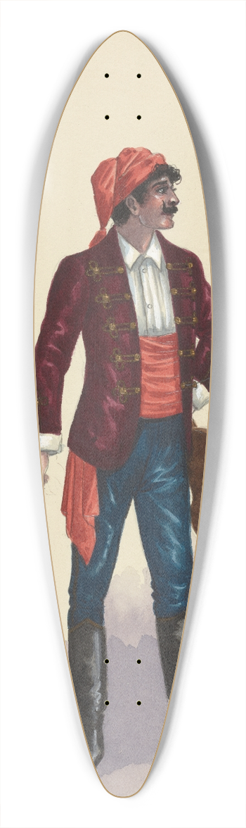 Will R. Barnes - Band-Act II 39.3 inch art pintail longboard deck