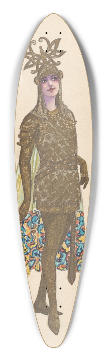 Will R. Barnes - B-Golden Guards 39.3 inch art pintail longboard deck