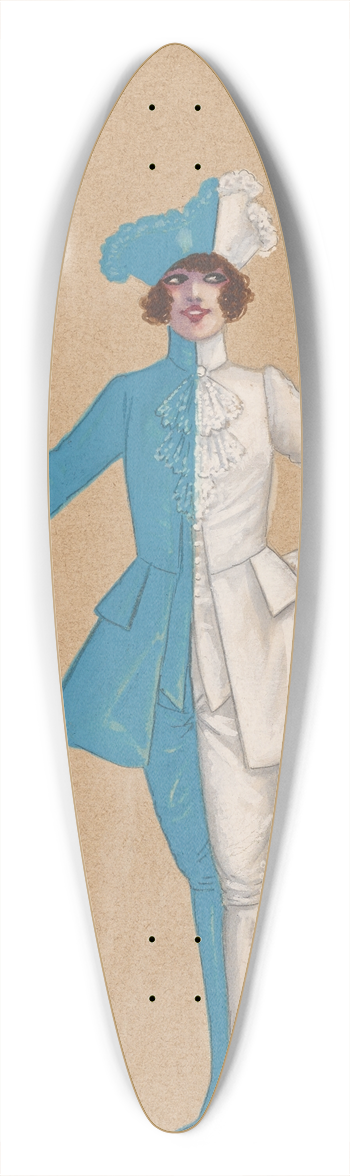 Will R. Barnes - Blue Boys 39.3 inch art pintail longboard deck