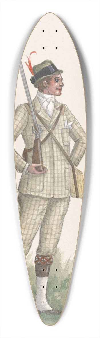 Will R. Barnes - Costume for men 39.3 inch art pintail longboard deck