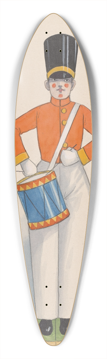 Will R. Barnes - Drummer Boy 39.3 inch art pintail longboard deck