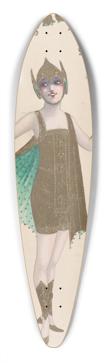 Will R. Barnes - Elves 39.3 inch art pintail longboard deck