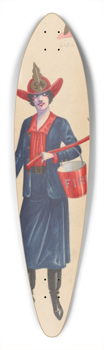 Will R. Barnes - Fire Fighters, 2 39.3 inch art pintail longboard deck