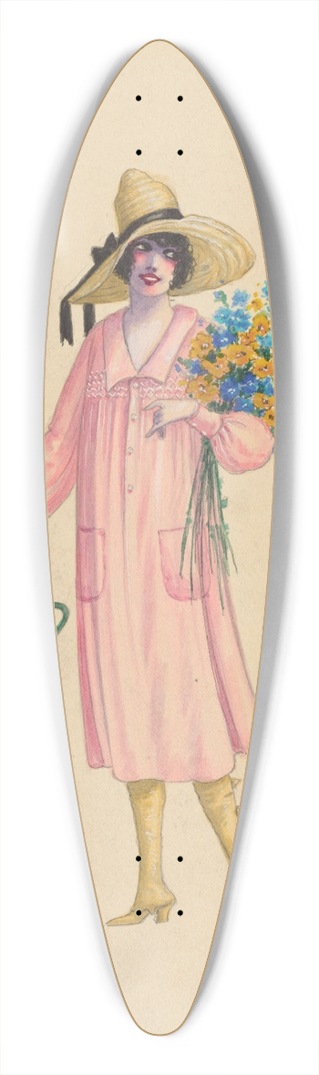 Will R. Barnes - Gardener 39.3 inch art pintail longboard deck