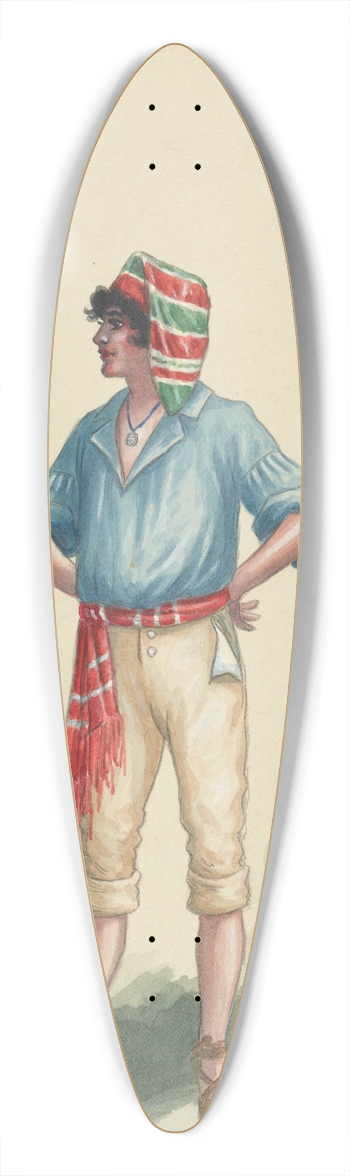 Will R. Barnes - GG-Fisher Men-Act III 39.3 inch art pintail longboard deck
