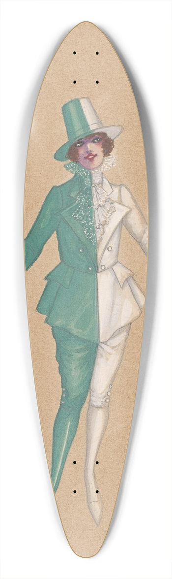 Will R. Barnes - Green Boys 39.3 inch art pintail longboard deck