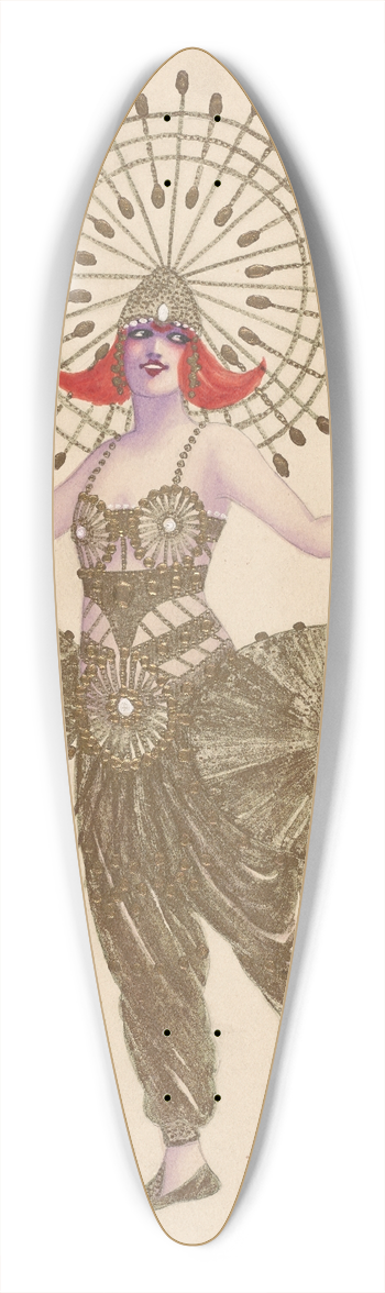 Will R. Barnes - H-No. 2 Rainbows-Sets 39.3 inch art pintail longboard deck