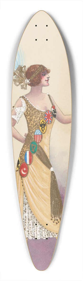 Will R. Barnes - International Rag 39.3 inch art pintail longboard deck