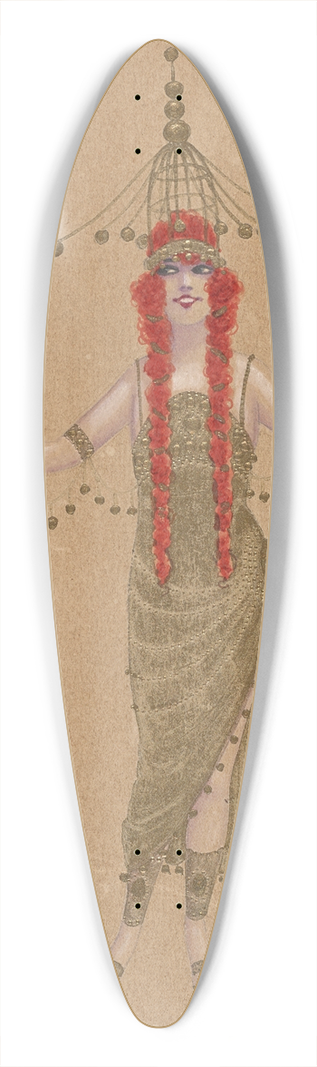 Will R. Barnes - K-Golden Maid 39.3 inch art pintail longboard deck