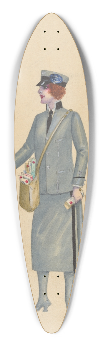 Will R. Barnes - Letter Carriers, 1 39.3 inch art pintail longboard deck