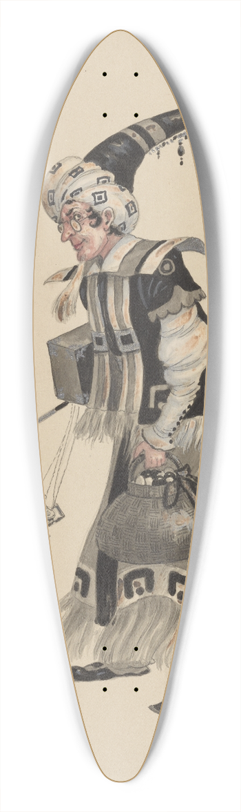 Will R. Barnes - Magician-Man 39.3 inch art pintail longboard deck