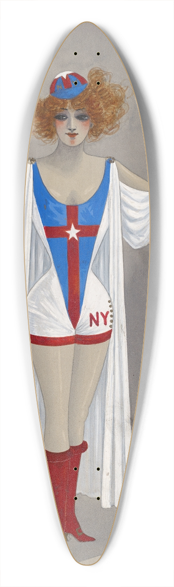 Will R. Barnes - N.Y. Yacht Club 39.3 inch art pintail longboard deck