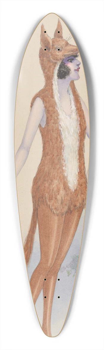 Will R. Barnes - Red Fox 39.3 inch art pintail longboard deck