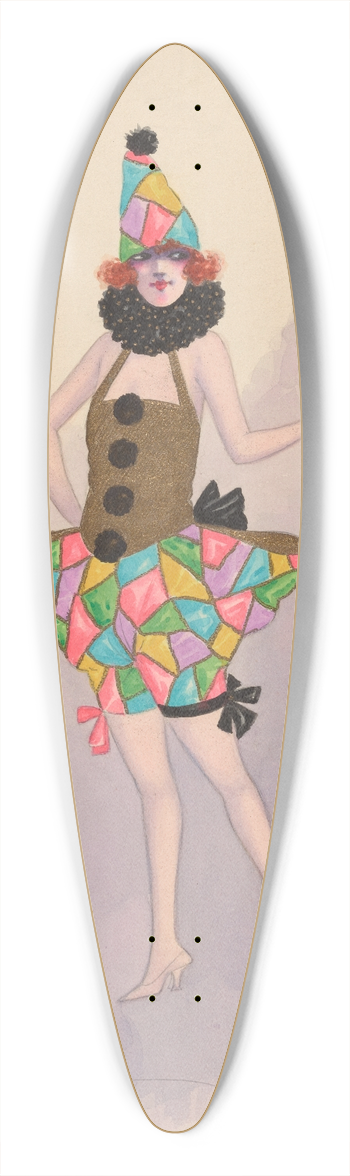 Will R. Barnes - Revue, 9 39.3 inch art pintail longboard deck