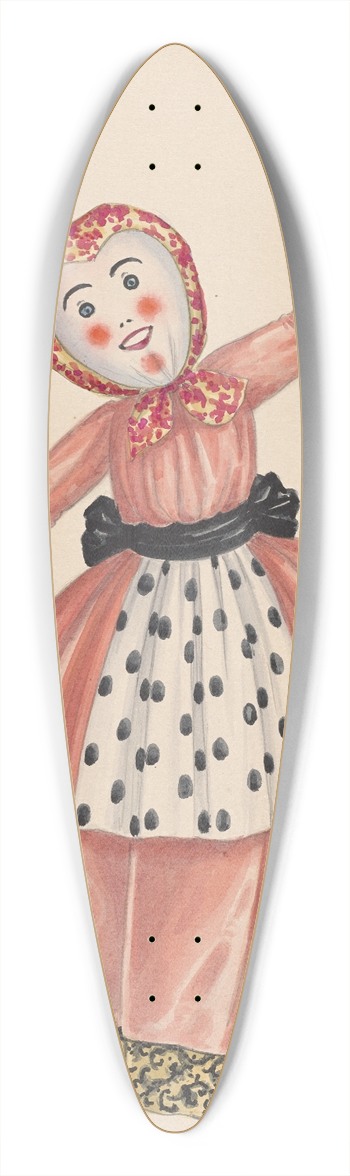 Will R. Barnes - The Gay Rag Dolls-4 39.3 inch art pintail longboard deck