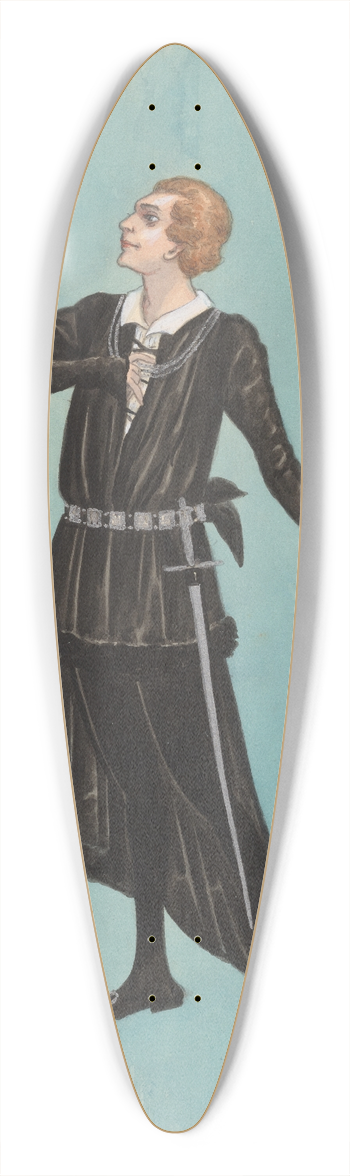 Will R. Barnes - Tragedy, 5 39.3 inch art pintail longboard deck