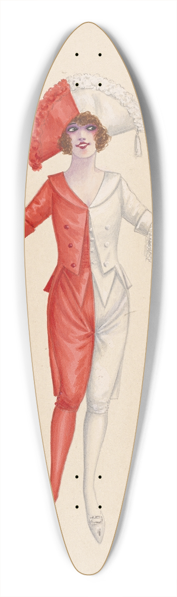 Will R. Barnes - Untitled 39.3 inch art pintail longboard deck