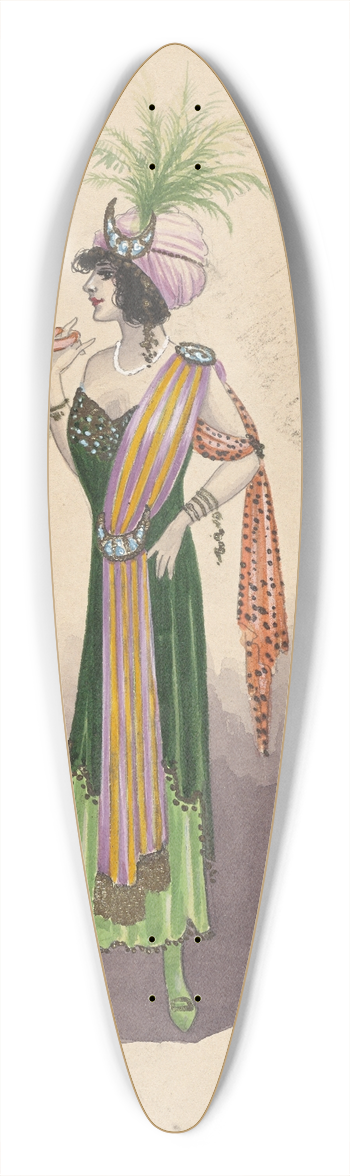 Will R. Barnes - Untitled 39.3 inch art pintail longboard deck