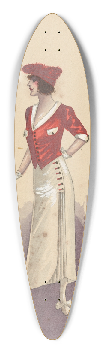 Will R. Barnes - untitled 39.3 inch art pintail longboard deck