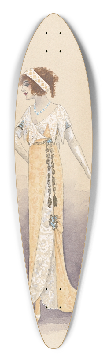 Will R. Barnes - untitled 39.3 inch art pintail longboard deck