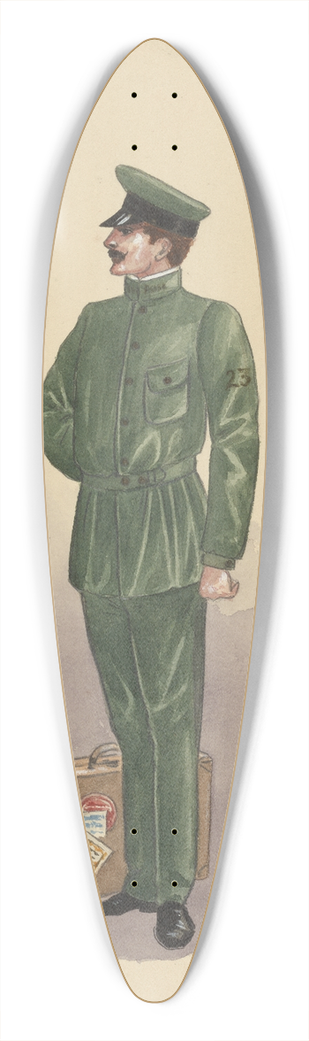 Will R. Barnes - untitled 39.3 inch art pintail longboard deck