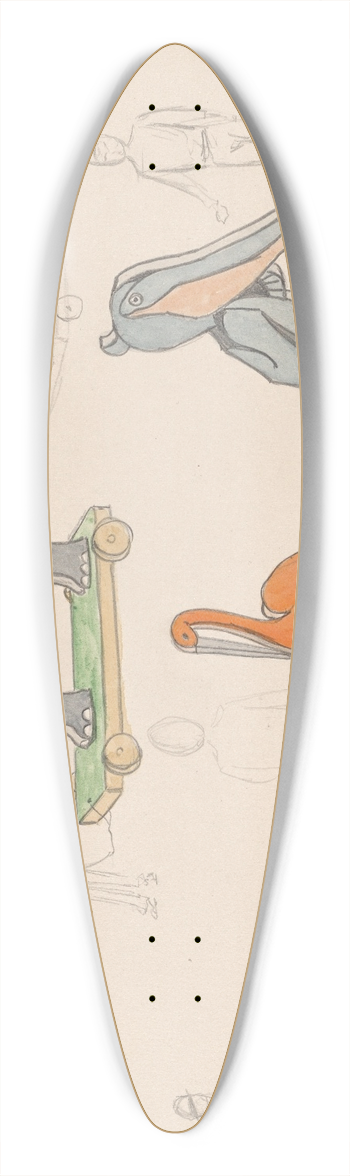 Will R. Barnes - Untitled 39.3 inch art pintail longboard deck