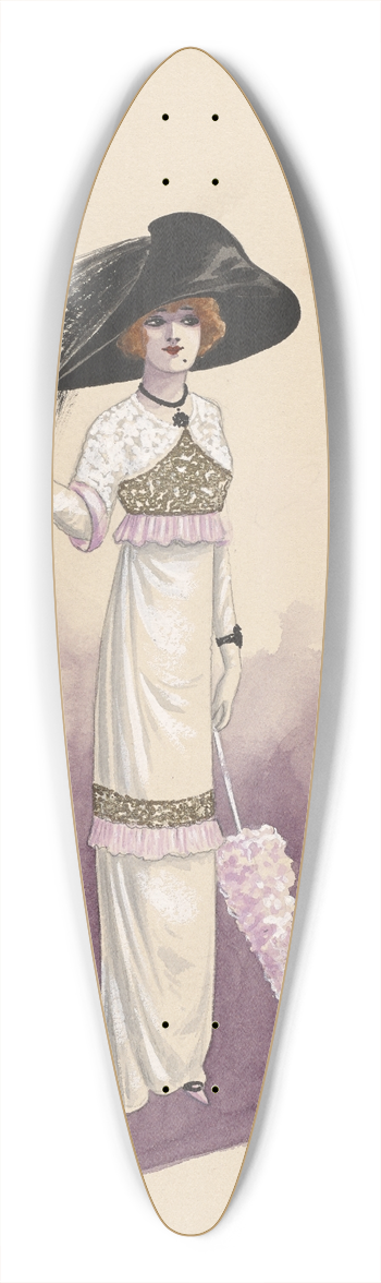 Will R. Barnes - untitled 39.3 inch art pintail longboard deck