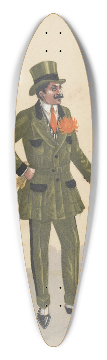 Will R. Barnes - untitled 39.3 inch art pintail longboard deck