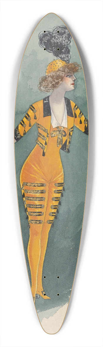 Will R. Barnes - untitled 39.3 inch art pintail longboard deck