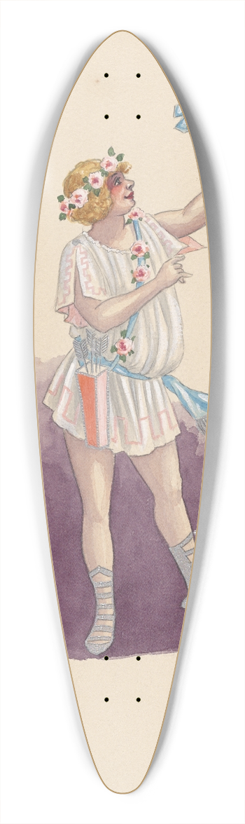 Will R. Barnes - untitled 39.3 inch art pintail longboard deck