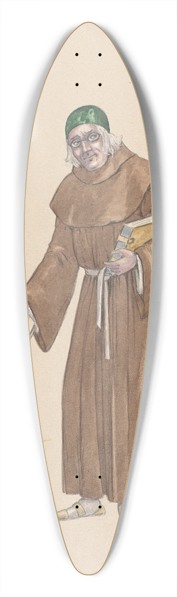 Will R. Barnes - Wisdom 39.3 inch art pintail longboard deck