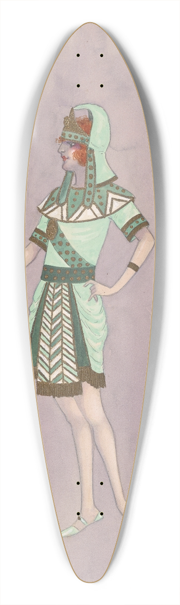 Will R. Barnes - Womans costume; Short green skirt, 1 39.3 inch art pintail longboard deck