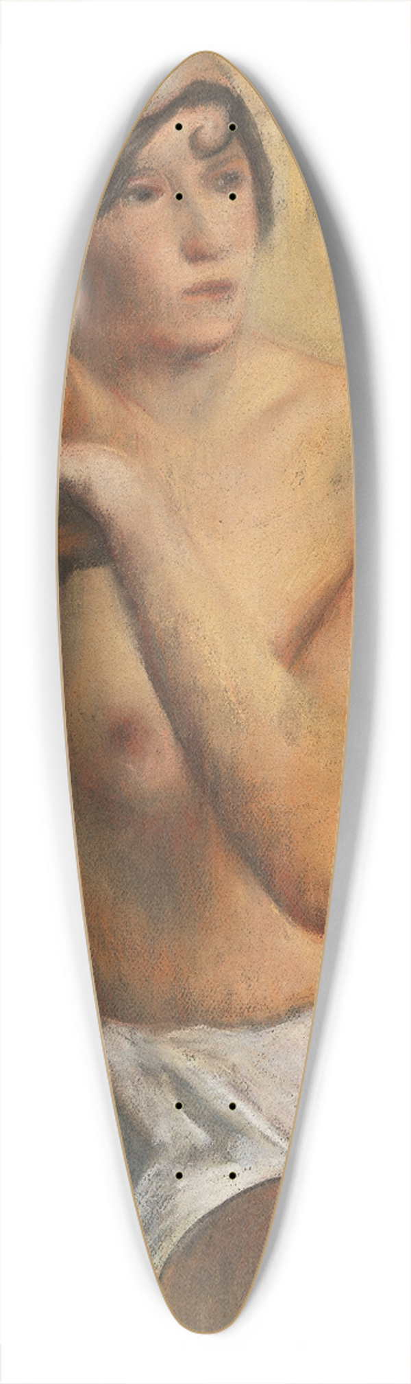 Willy Jaeckel - Sitzender weiblicher Akt 39.3 inch art pintail longboard deck