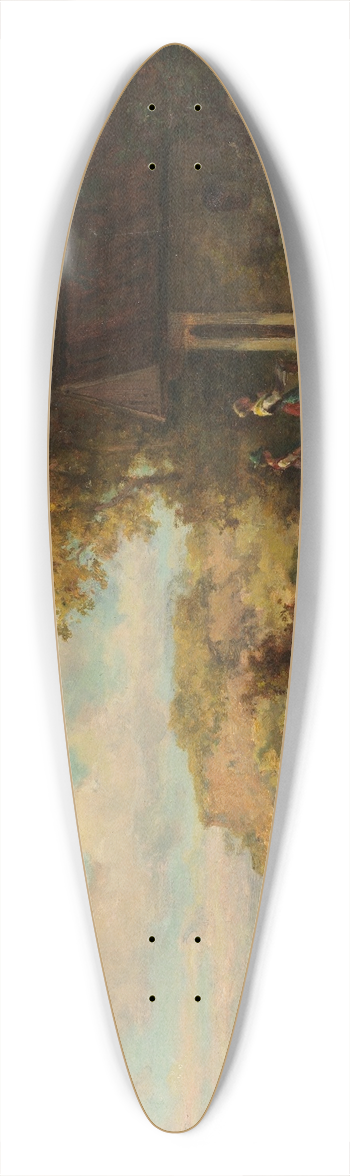 Willy Moralt - Mdchen vor Waldkapelle 39.3 inch art pintail longboard deck