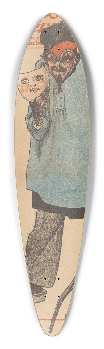 Willy Sluiter - De Bossche carnaval afgeschaft 39.3 inch art pintail longboard deck