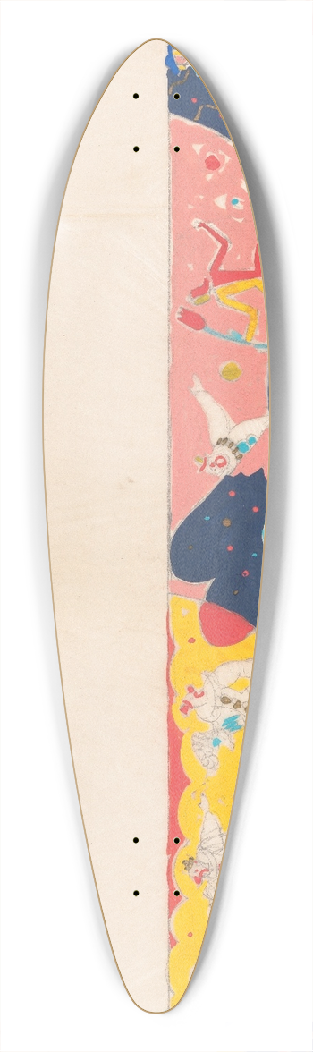 Winold Reiss - [Design for mural in unidentified bar or restaurant.] [Study for mural] 39.3 inch art pintail longboard deck