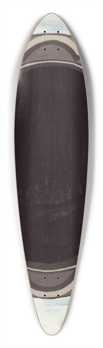 Winold Reiss - [Design for oval medallion and Ruppert Beer logo, colored black 39.3 inch art pintail longboard deck