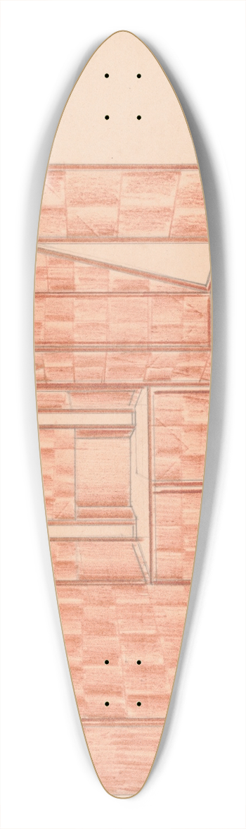 Winold Reiss - Design for small showroom or powder room.] [Interior perspective study 39.3 inch art pintail longboard deck