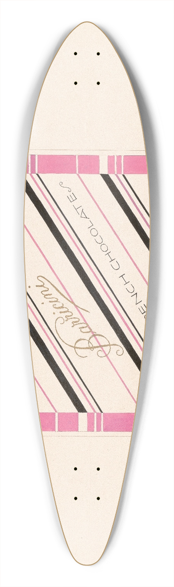 Winold Reiss - Graphic design drawings for Barricini Candy packages.] [Study, French Chocolates candy box, pink and black 39.3 inch art pintail longboard deck