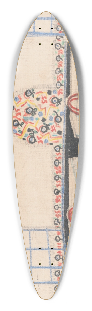 Winold Reiss - Interior perspective studies for a restaurant 39.3 inch art pintail longboard deck