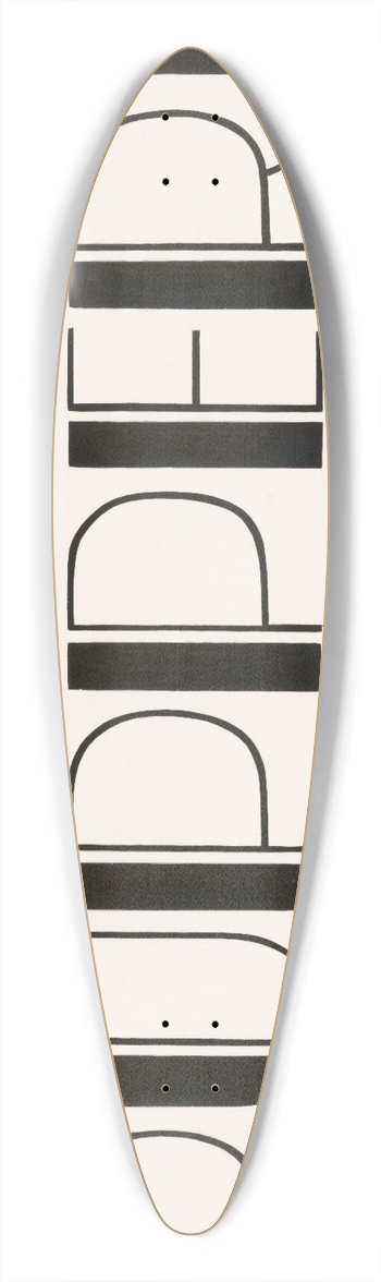 Winold Reiss - Typographical studies for Ruppert Beer 39.3 inch art pintail longboard deck