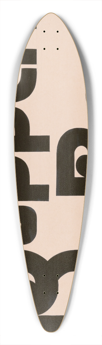 Winold Reiss - Typographical studies for Ruppert Beer 39.3 inch art pintail longboard deck