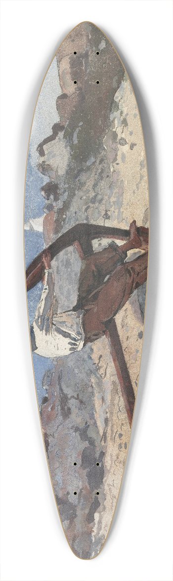 Winslow Homer - Boy with Anchor 39.3 inch art pintail longboard deck